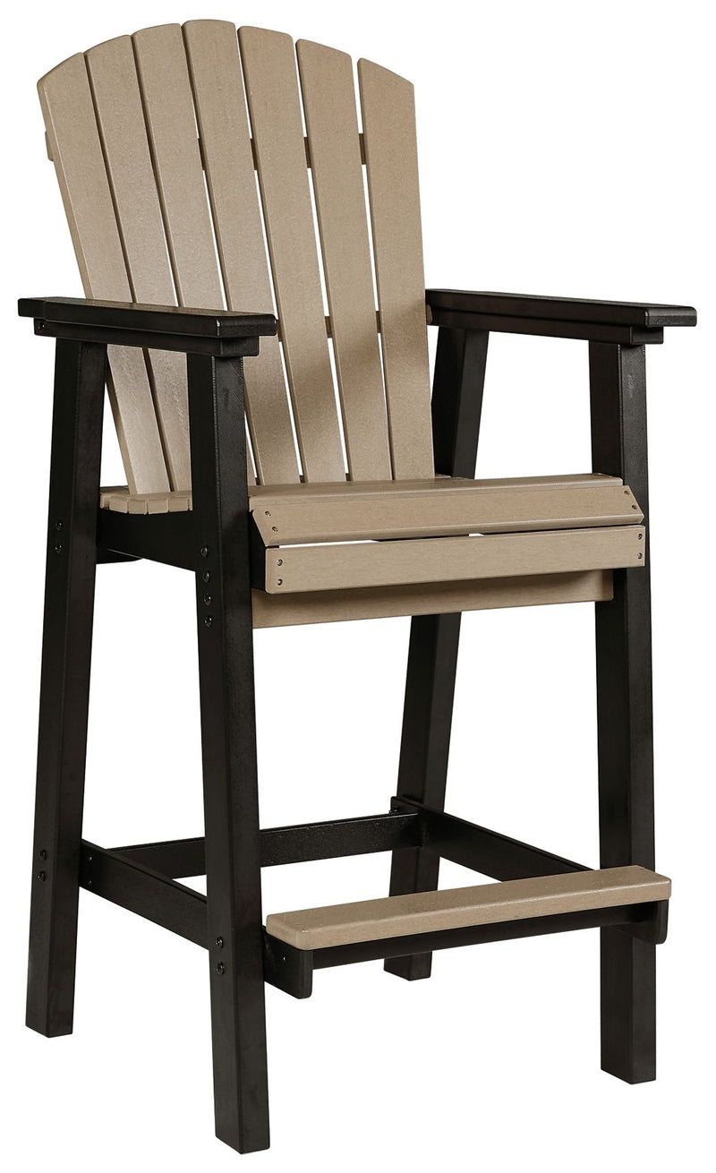Fairen Trail - Black / Driftwood - Tall Barstool (Set of 2) - JaxCo Furniture