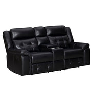 Clayton - Manual Reclining Console Loveseat - Phantom - JaxCo Furniture