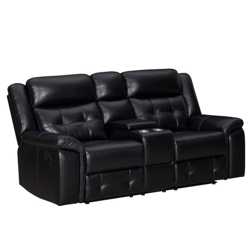 Clayton - Manual Reclining Console Loveseat - Phantom - JaxCo Furniture