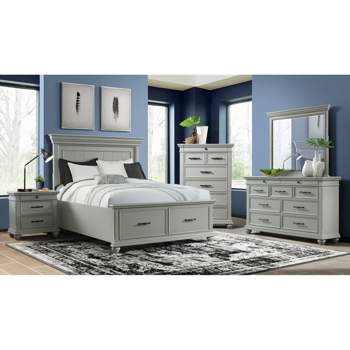 Slater - Nightstand With USB - Gray - JaxCo Furniture