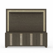 Ascent - 90" TV Console With Hutch And Back Panel - Dark Chocolate - JaxCo Furniture