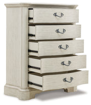 Arlendyne - Antique White - Five Drawer Chest - JaxCo Furniture