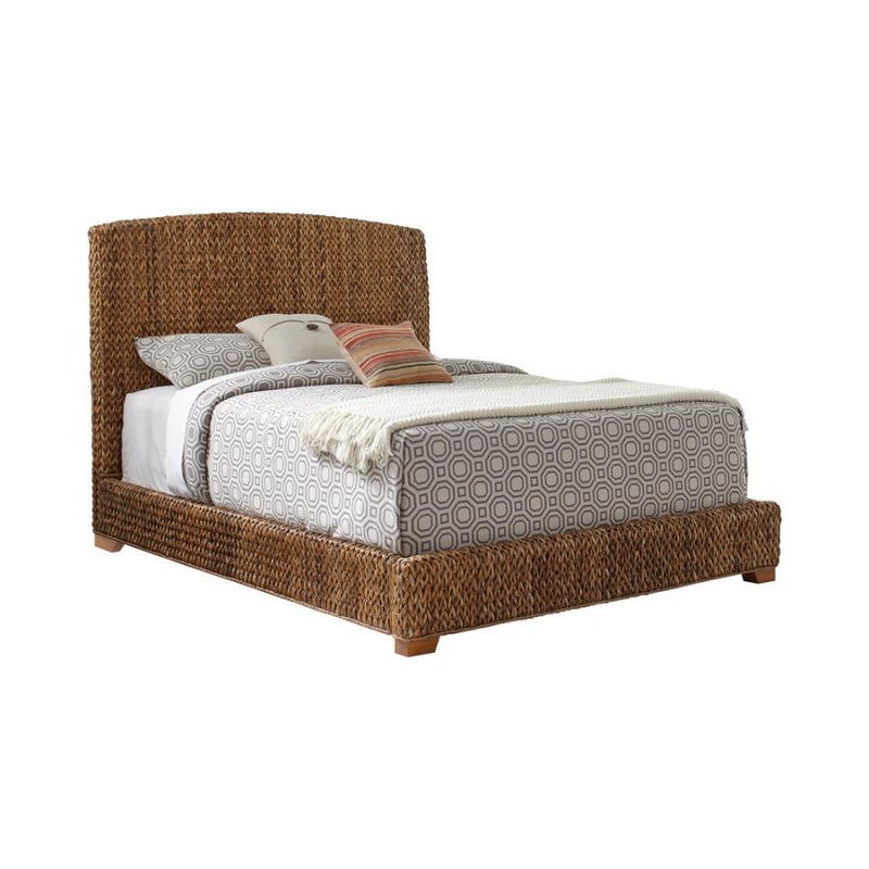 Laughton - Banana Leaf Panel Bed - JaxCo Furniture