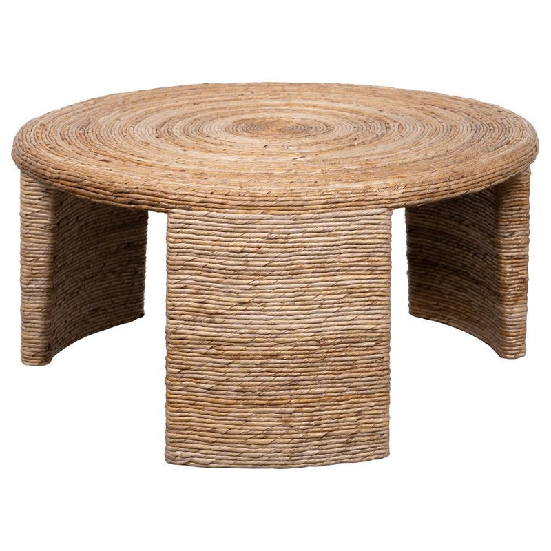 Artina - Woven Rattan Round Table - JaxCo Furniture