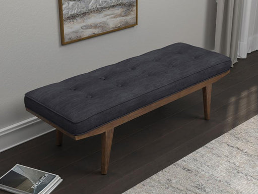 Wilson - Fabric Upholstered Tufted Accent Bench - Gray - JaxCo Furniture