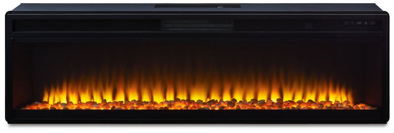 Entertainment - Black - Wide Fireplace Insert - JaxCo Furniture