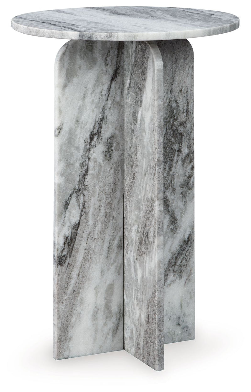 Keithwell - Gray - Round Accent Table - JaxCo Furniture