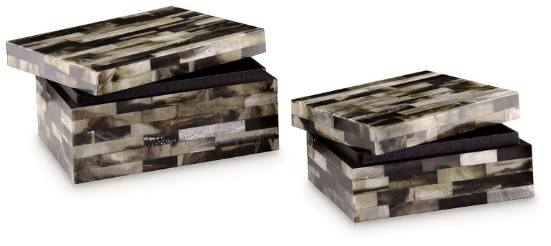 Ellford - Black / Brown / Cream - Box Set (Set of 2) - JaxCo Furniture