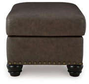 Roxmere - Umber - Ottoman - JaxCo Furniture