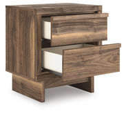 Chirason - Brown - Two Drawer Night Stand - JaxCo Furniture