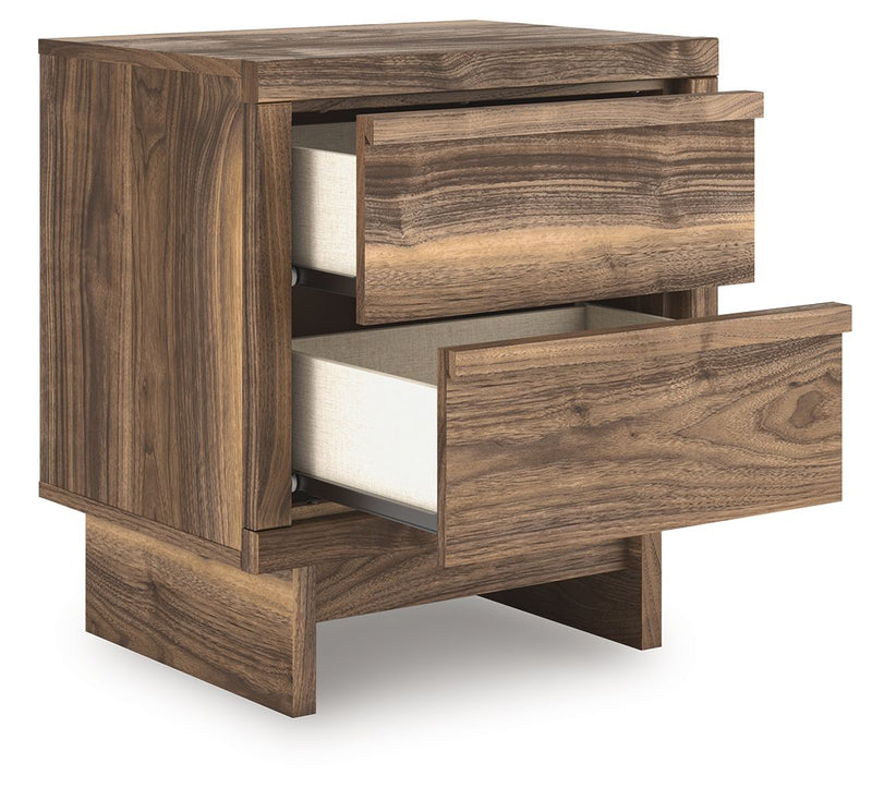 Chirason - Brown - Two Drawer Night Stand - JaxCo Furniture
