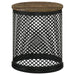 Aurora - Round Drum Base Accent Side Table - Natural And Black - JaxCo Furniture