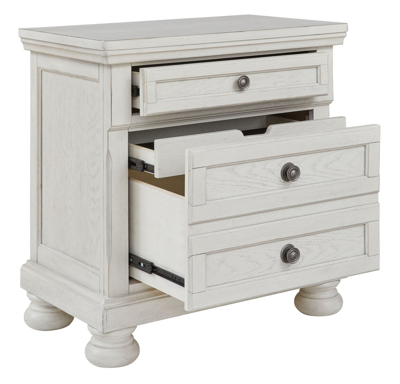 Robbinsdale - Antique White - Two Drawer Night Stand - JaxCo Furniture