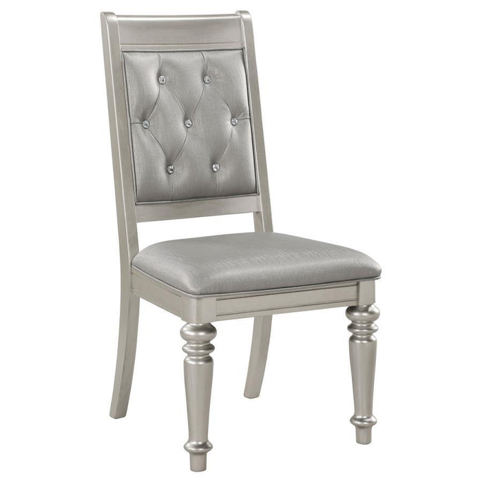 Bling Game - Dining Side Chair (Set of 2) - Metallic Platinum - JaxCo Furniture