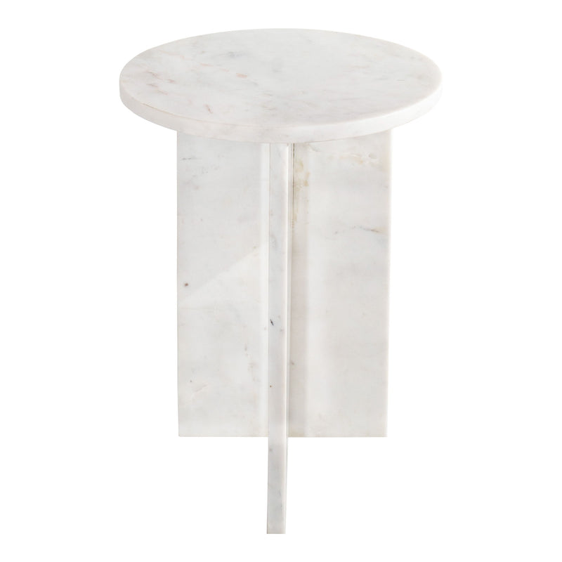Grace - Marble Accent Table - White - JaxCo Furniture