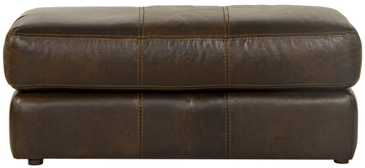 Pavia - Top Grain Italian Leather Match Ottoman - Cocoa - JaxCo Furniture