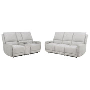 Sylmar - Chenille Power Reclining Sofa Set - JaxCo Furniture