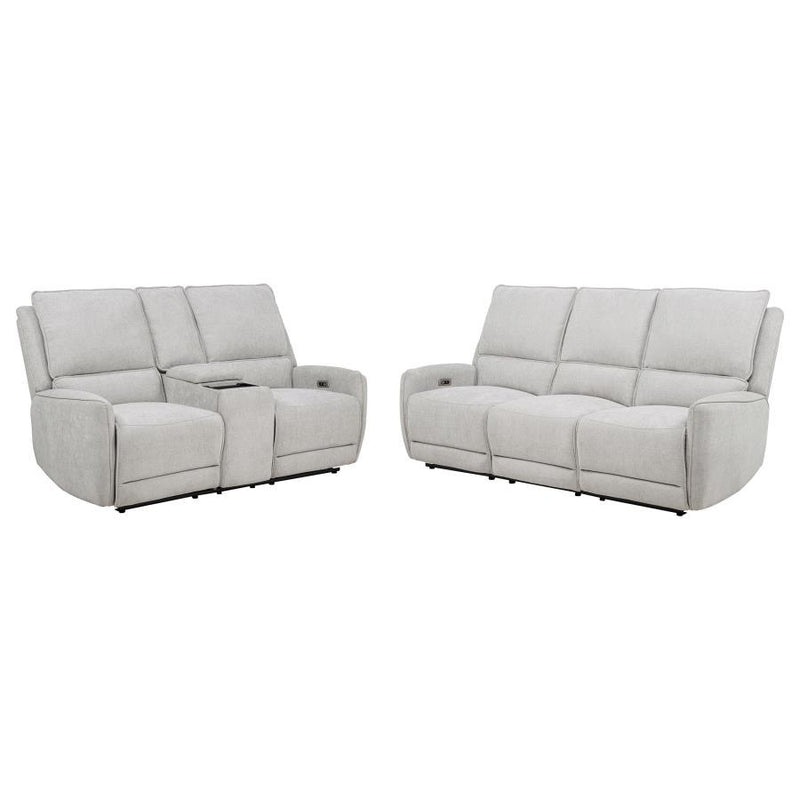 Sylmar - Chenille Power Reclining Sofa Set - JaxCo Furniture