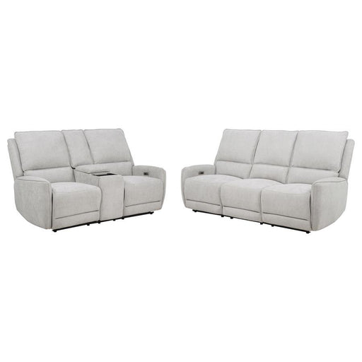 Sylmar - Chenille Power Reclining Sofa Set - JaxCo Furniture