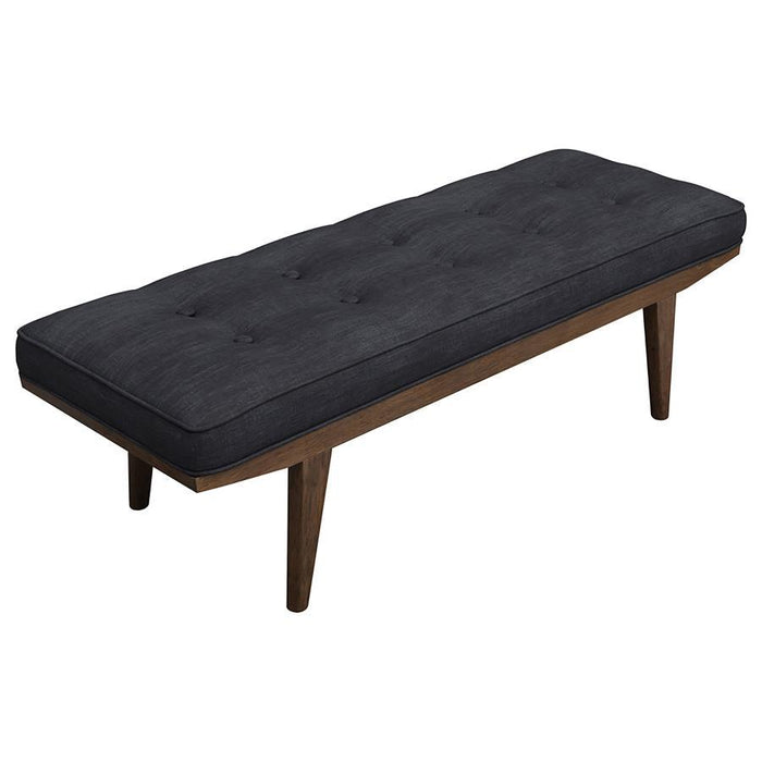 Wilson - Fabric Upholstered Tufted Accent Bench - Gray - JaxCo Furniture