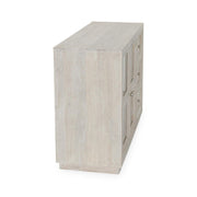 Isha - 3 Drawers 2 Door Cabinet - White Washed - JaxCo Furniture