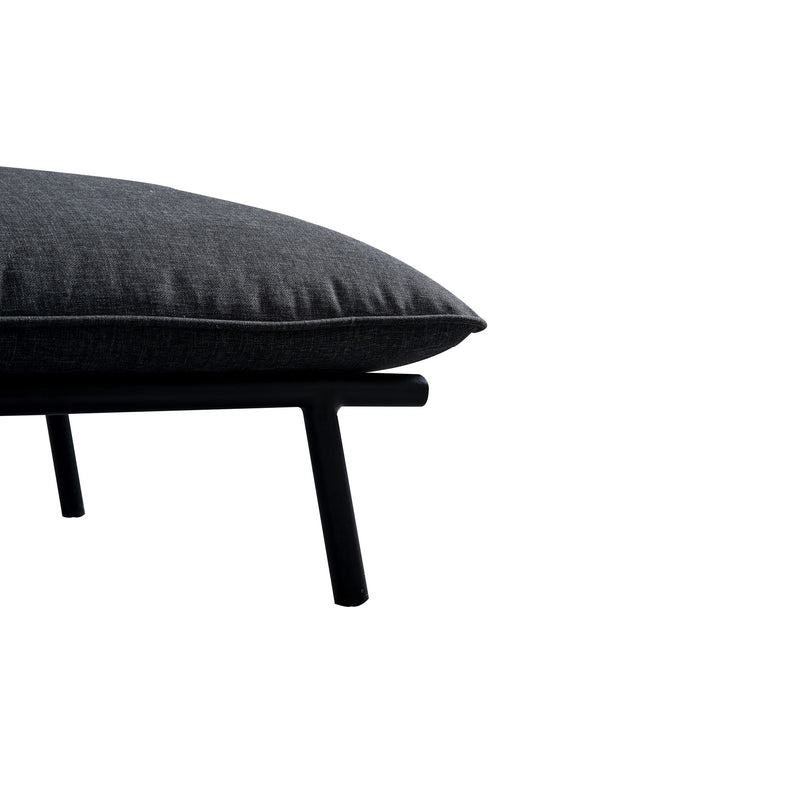 Morgan - Outdoor Ottoman - Charcoal - JaxCo Furniture