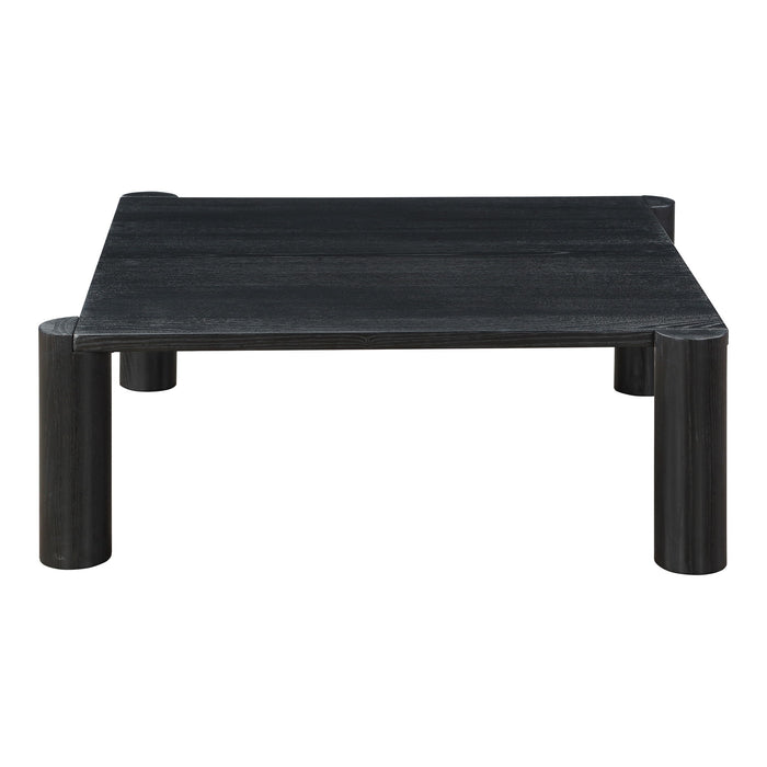 Post - Coffee Table - Black Oak - JaxCo Furniture