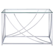 Lille - Glass Top Entryway Sofa Console Table Accents - JaxCo Furniture