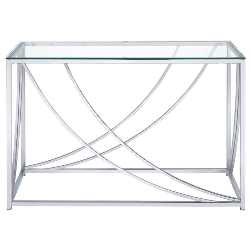 Lille - Glass Top Entryway Sofa Console Table Accents - JaxCo Furniture