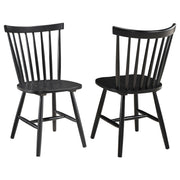 Hollyoak - Windsor Wood Dining Side Chair (Set of 2) - Black - JaxCo Furniture
