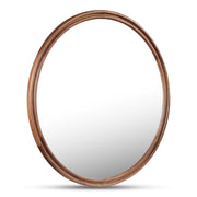 Alcott - Round Accent Mirror Large - Dark Brown - JaxCo Furniture