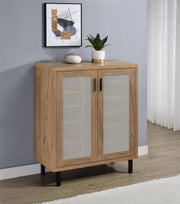 Teller - 2-Door Shoe Storage Cabinet - Natural Oak - JaxCo Furniture