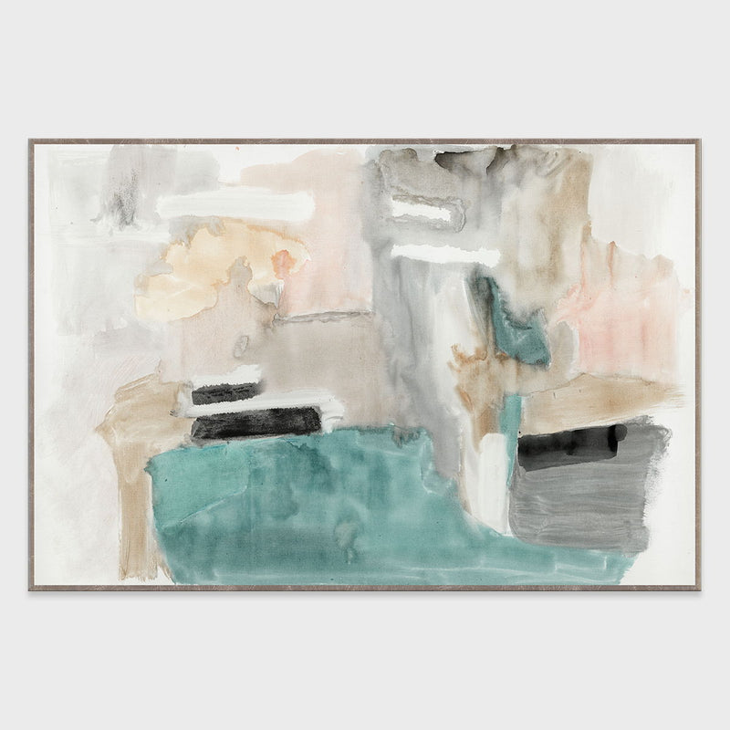 Turk - 60" x 40" Painting Art by Buddy Whitlock - Beige / Blue - JaxCo Furniture