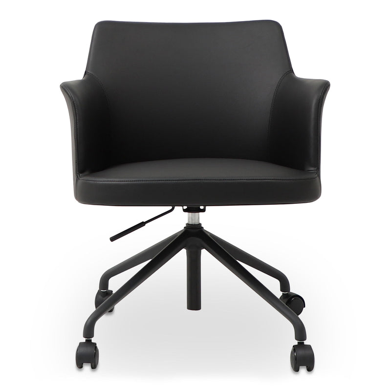 Morris - PVC Office Chair - Black - JaxCo Furniture