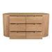 Theo - 6 Drawer Dresser - Light Brown - JaxCo Furniture