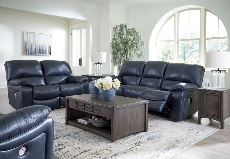 Leesworth - Ocean - 3 Pc. - Power Reclining Sofa, Power Reclining Loveseat, Power Rocker Recliner - JaxCo Furniture