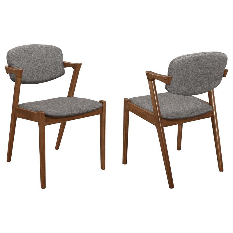 Malone - Padded Wood Dining Arm Chair (Set of 2) - Dark Walnut - JaxCo Furniture
