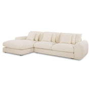 Berga - Sectional Left Stationary Sofa - White - JaxCo Furniture