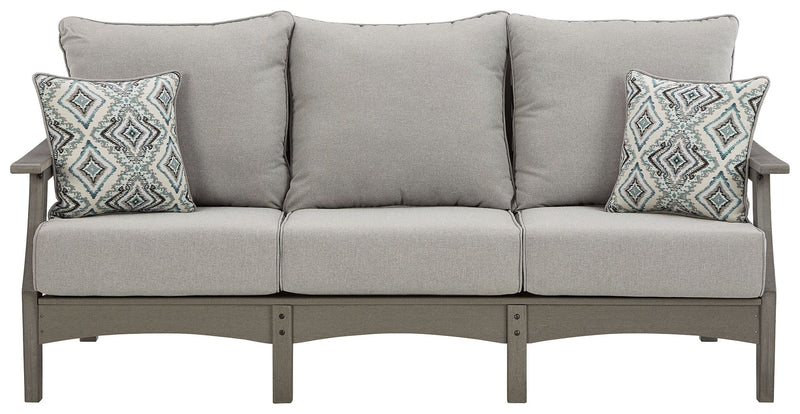 Visola - Gray - Sofa with Cushion - JaxCo Furniture