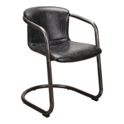 Freeman - Leather Dining Chair (Set of 2) - Onyx Black - JaxCo Furniture