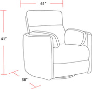 Radius - Manual Swivel Recliner - JaxCo Furniture