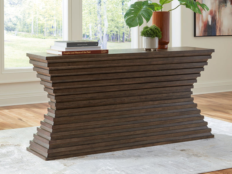 Hannodream - Warm Brown - Sofa Table - JaxCo Furniture