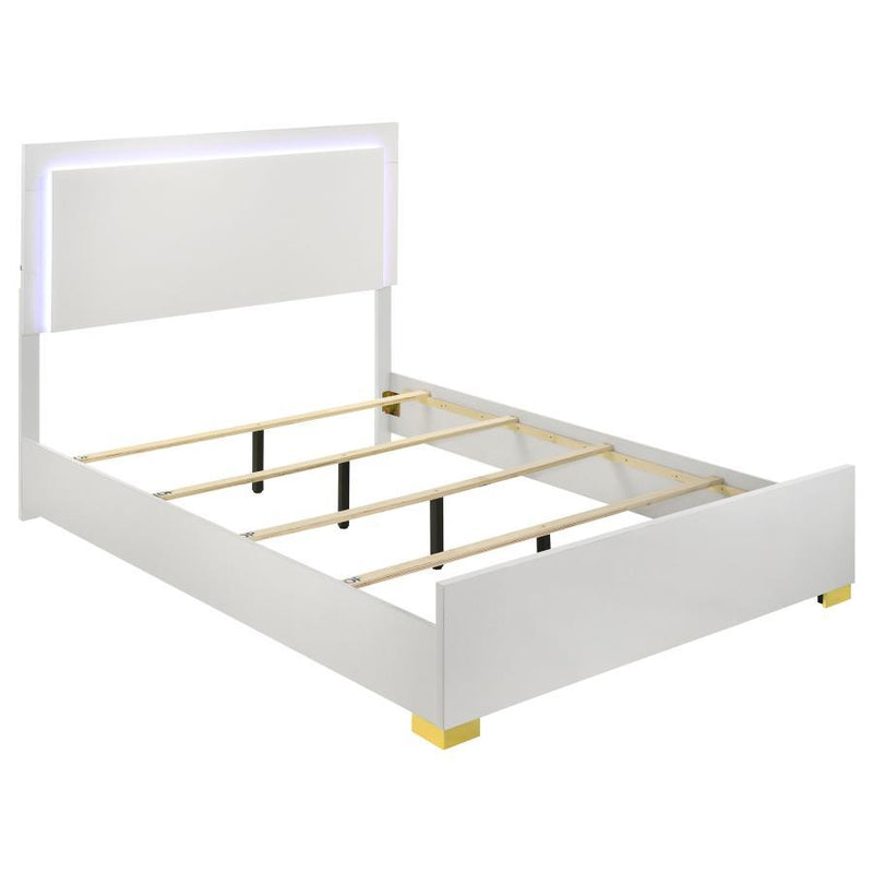 Marceline - Wood LED Panel Bed - JaxCo Furniture