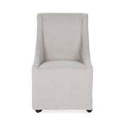 Warwick - Upholstered Rolling Dining Chair - JaxCo Furniture