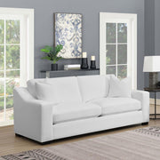 Ashlyn - Upholstered Sloped Arm Sofa - White - JaxCo Furniture