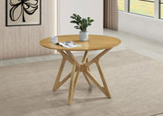 Elowen - Round Solid Wood Dining Table - Light Walnut - JaxCo Furniture