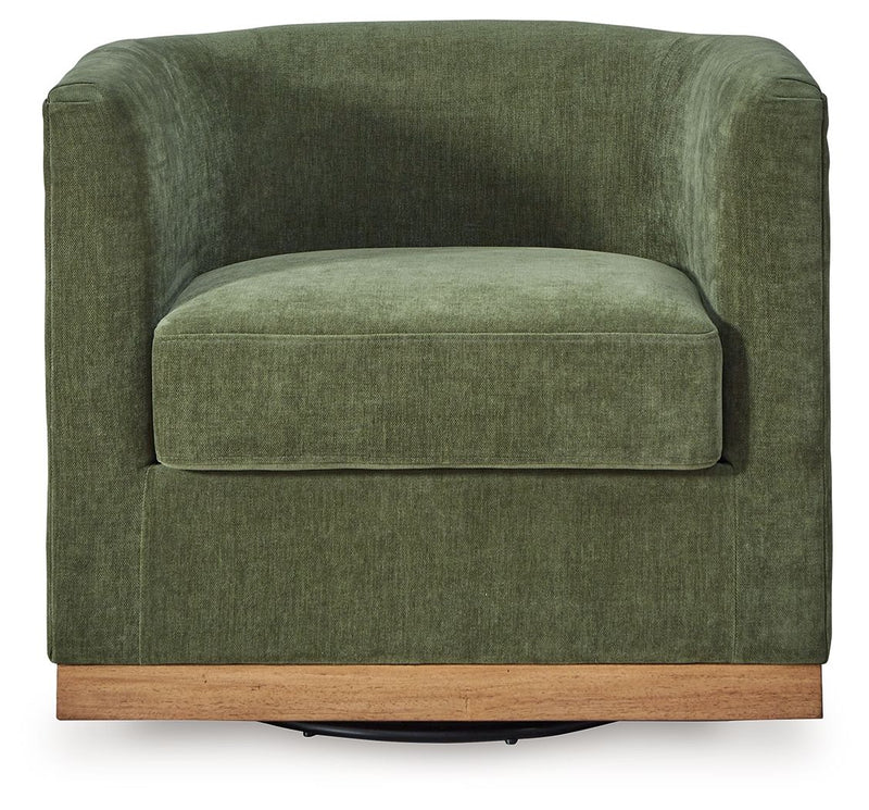 Jersonlow - Forest Green - Swivel Chair - JaxCo Furniture
