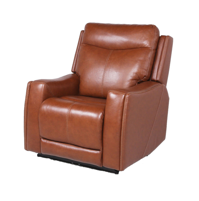 Natalia - Recliner Dual Power Coach - Dark Brown - JaxCo Furniture