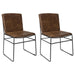 Abbott - Metal Dining Side Chair (Set of 2) - Antique Brown - JaxCo Furniture