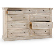 Adelaide - 9 Drawer Dresser - Natural White - JaxCo Furniture